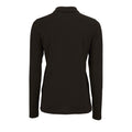 Black - Pack Shot - SOLS Womens-Ladies Perfect Long Sleeve Pique Polo Shirt