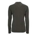 Charcoal Marl - Pack Shot - SOLS Womens-Ladies Perfect Long Sleeve Pique Polo Shirt