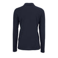 French Navy - Pack Shot - SOLS Womens-Ladies Perfect Long Sleeve Pique Polo Shirt