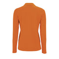 Orange - Lifestyle - SOLS Womens-Ladies Perfect Long Sleeve Pique Polo Shirt