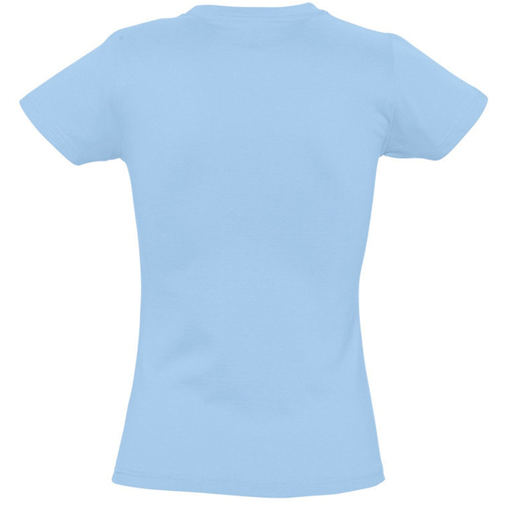 Sky Blue - Back - SOLS Womens-Ladies Imperial Short-Sleeved T-Shirt