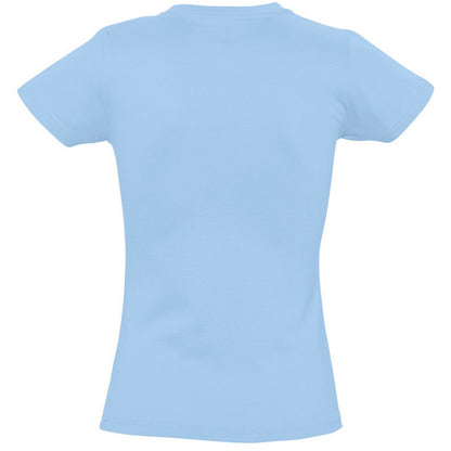 Sky Blue - Back - SOLS Womens-Ladies Imperial Short-Sleeved T-Shirt