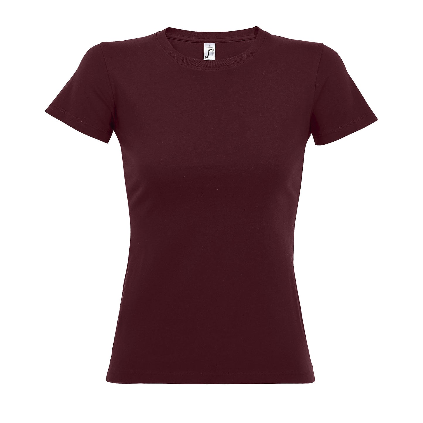Burgundy - Front - SOLS Womens-Ladies Imperial Short-Sleeved T-Shirt