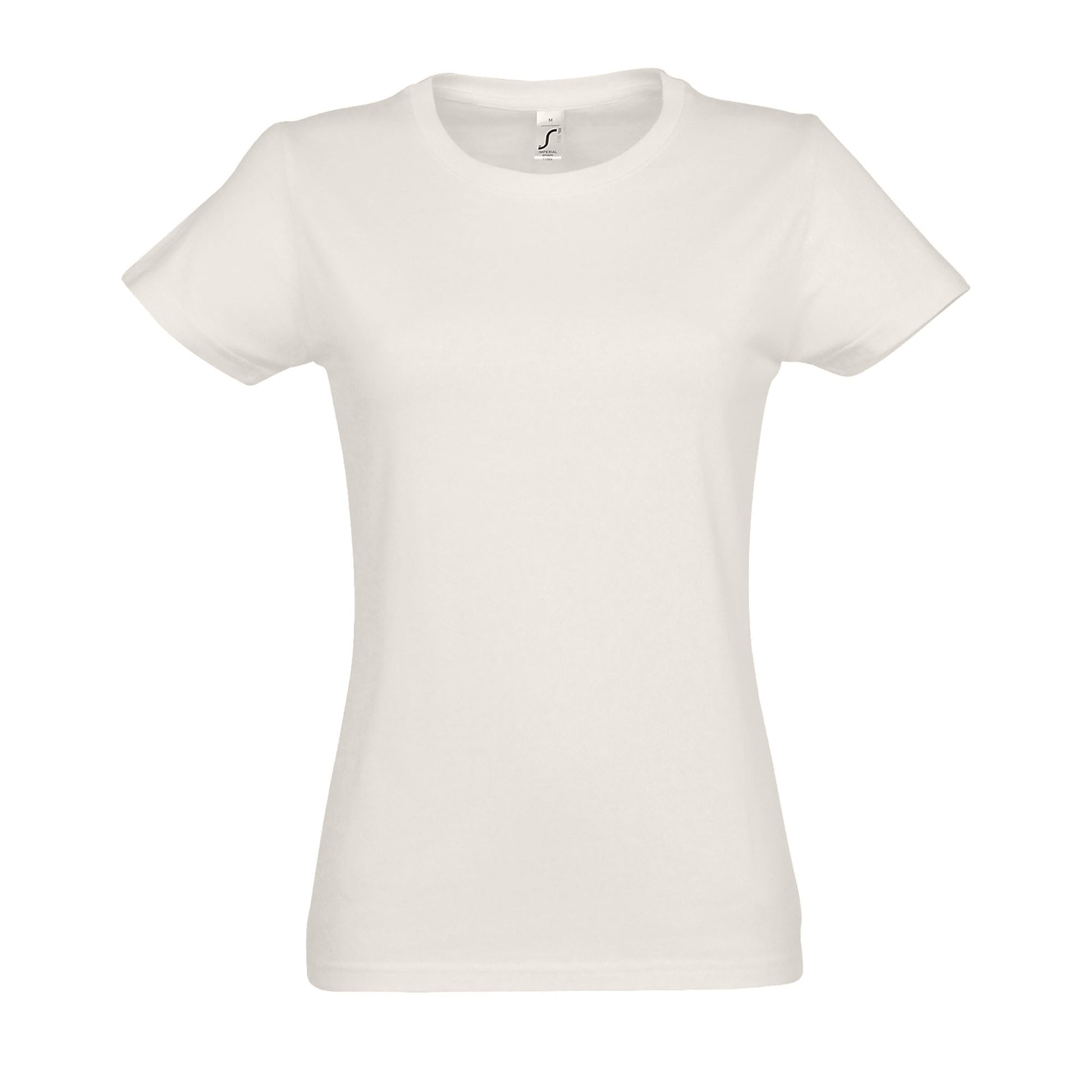 Off White - Front - SOLS Womens-Ladies Imperial Short-Sleeved T-Shirt