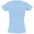 Sky Blue - Back - SOLS Womens-Ladies Imperial Short-Sleeved T-Shirt