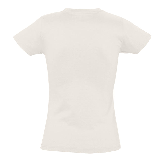 Off White - Back - SOLS Womens-Ladies Imperial Heavy Short Sleeve T-Shirt