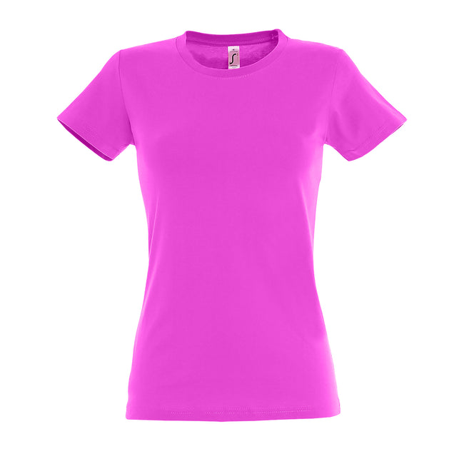 Candy Pink - Front - SOLS Womens-Ladies Imperial Heavy Short Sleeve T-Shirt