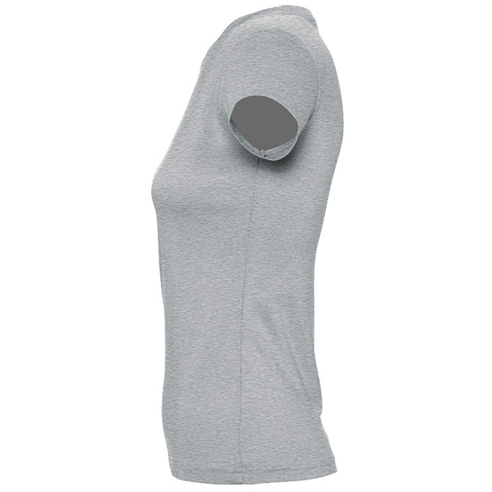 Grey Marl - Side - SOLS Womens-Ladies Imperial Short-Sleeved T-Shirt