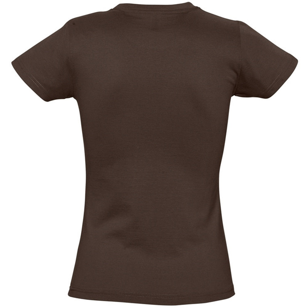 Chocolate - Back - SOLS Womens-Ladies Imperial Short-Sleeved T-Shirt
