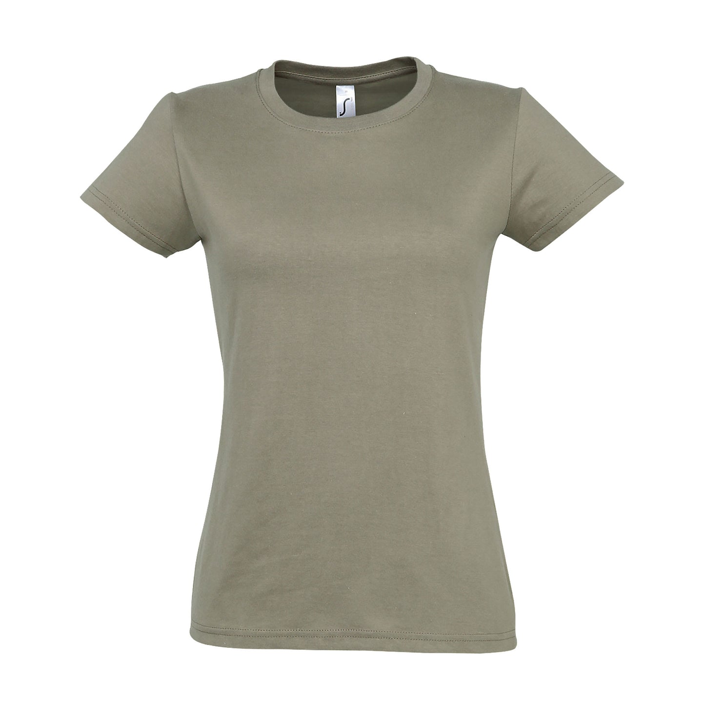 Khaki - Front - SOLS Womens-Ladies Imperial Short-Sleeved T-Shirt