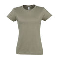 Khaki - Front - SOLS Womens-Ladies Imperial Heavy Short Sleeve T-Shirt