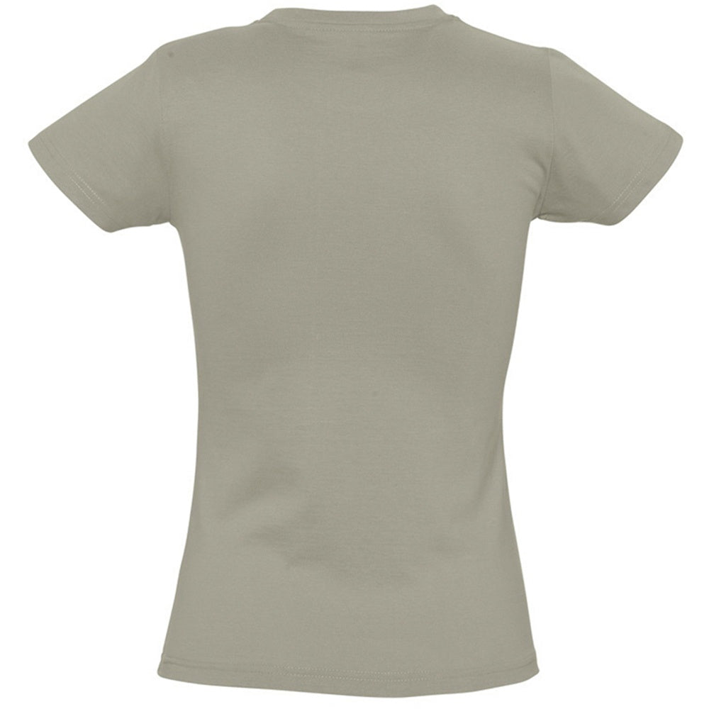 Khaki - Back - SOLS Womens-Ladies Imperial Short-Sleeved T-Shirt