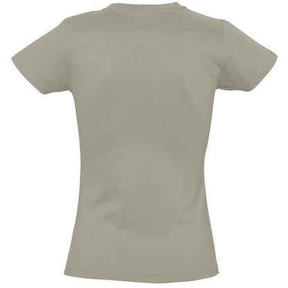 Khaki - Back - SOLS Womens-Ladies Imperial Short-Sleeved T-Shirt