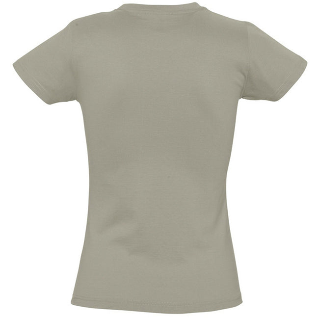 Khaki - Back - SOLS Womens-Ladies Imperial Heavy Short Sleeve T-Shirt