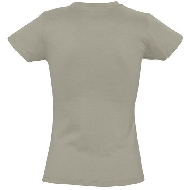 Khaki - Back - SOLS Womens-Ladies Imperial Short-Sleeved T-Shirt