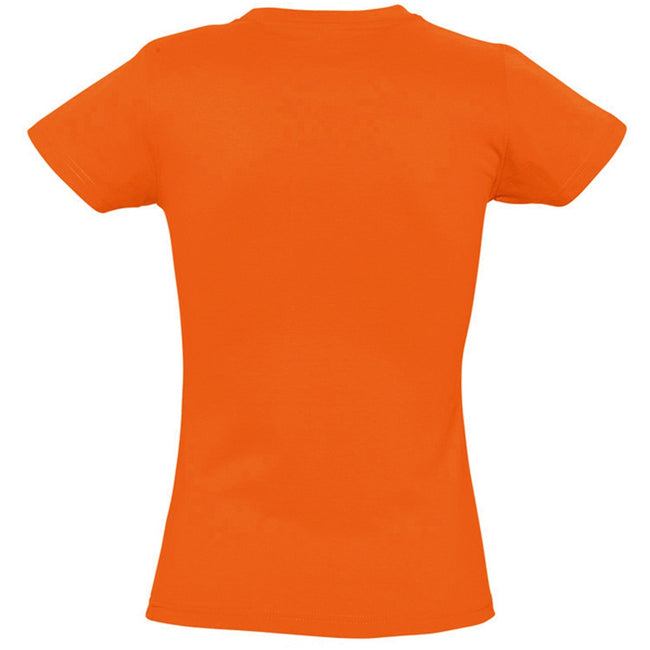 Orange - Back - SOLS Womens-Ladies Imperial Short-Sleeved T-Shirt