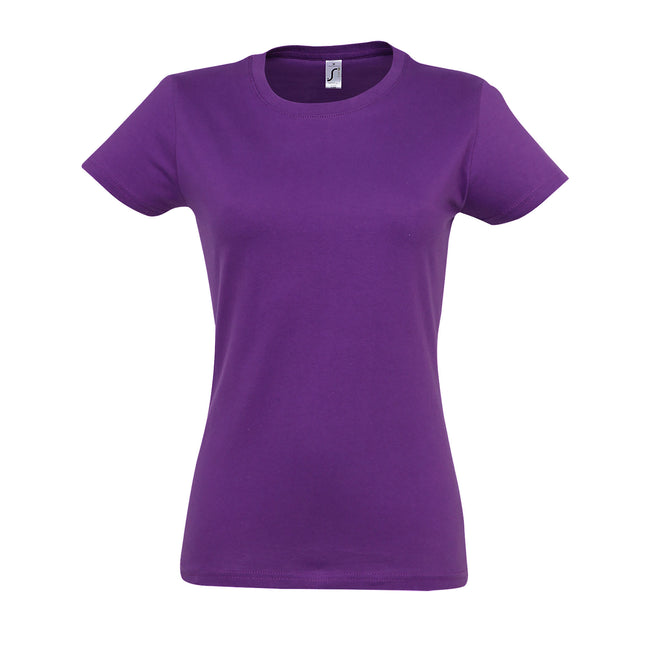 Light Purple - Front - SOLS Womens-Ladies Imperial Heavy Short Sleeve T-Shirt