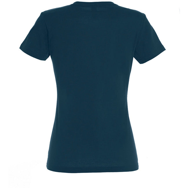 Petroleum Blue - Back - SOLS Womens-Ladies Imperial Heavy Short Sleeve T-Shirt