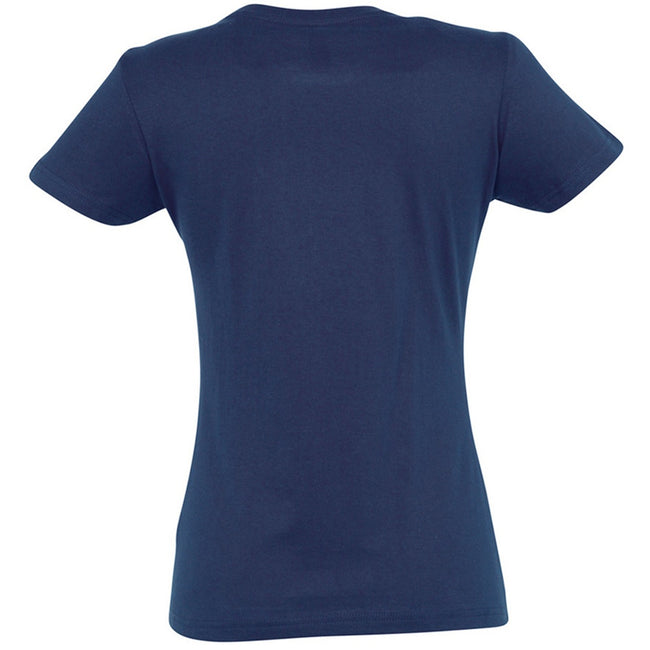 French Navy - Back - SOLS Womens-Ladies Imperial Heavy Short Sleeve T-Shirt