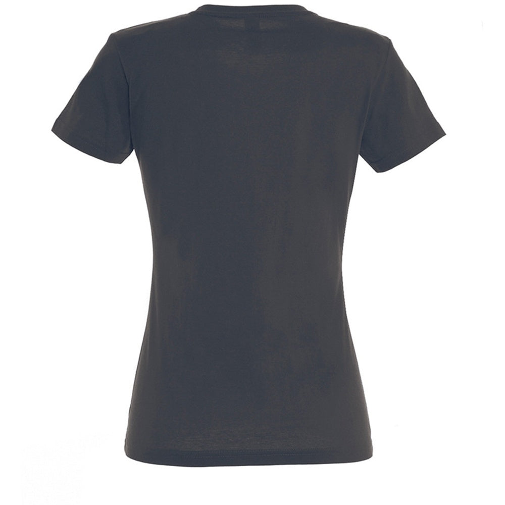 Dark Grey - Back - SOLS Womens-Ladies Imperial Short-Sleeved T-Shirt