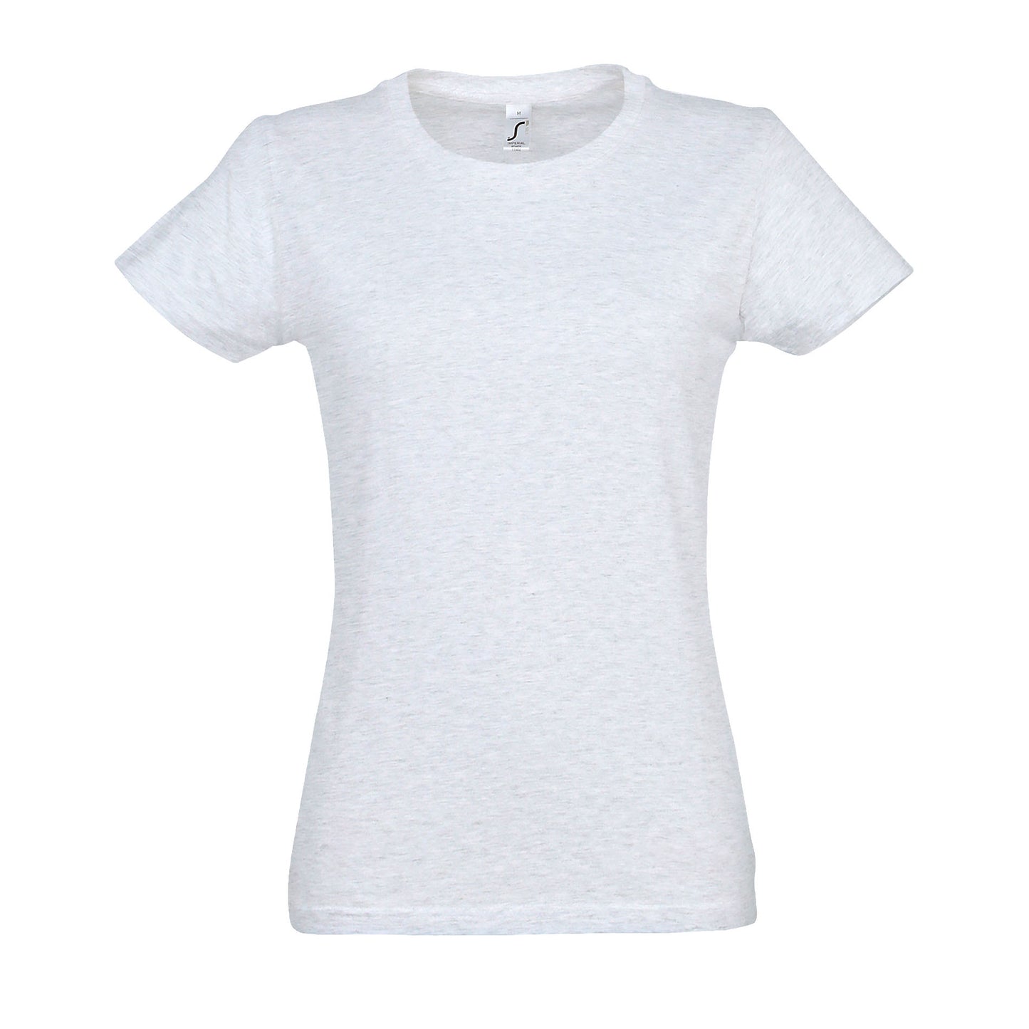 Ash - Front - SOLS Womens-Ladies Imperial Short-Sleeved T-Shirt