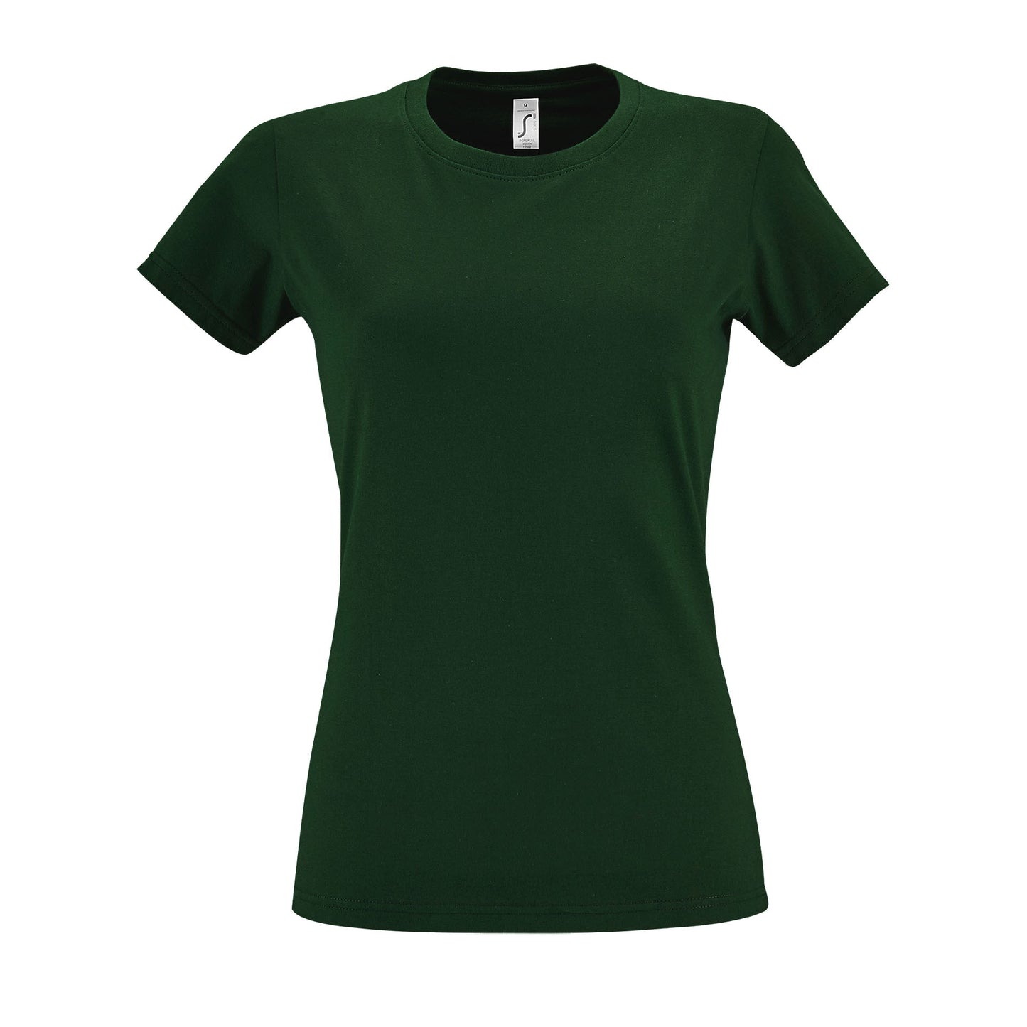 Bottle Green - Front - SOLS Womens-Ladies Imperial Short-Sleeved T-Shirt