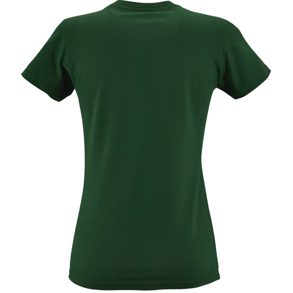 Bottle Green - Back - SOLS Womens-Ladies Imperial Short-Sleeved T-Shirt