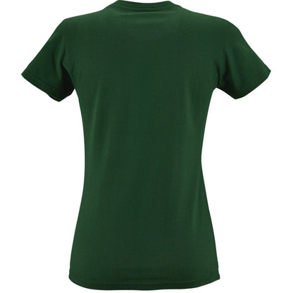 Bottle Green - Back - SOLS Womens-Ladies Imperial Short-Sleeved T-Shirt