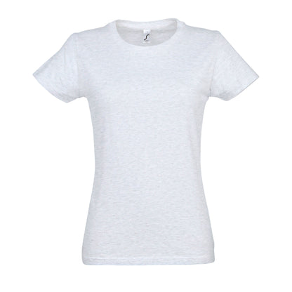 Ash - Front - SOLS Womens-Ladies Imperial Short-Sleeved T-Shirt