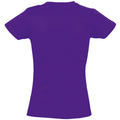 Dark Purple - Back - SOLS Womens-Ladies Imperial Short-Sleeved T-Shirt