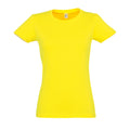 Lemon - Front - SOLS Womens-Ladies Imperial Heavy Short Sleeve T-Shirt