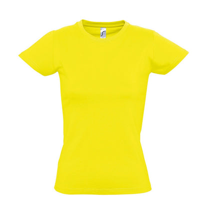 Lemon - Back - SOLS Womens-Ladies Imperial Short-Sleeved T-Shirt