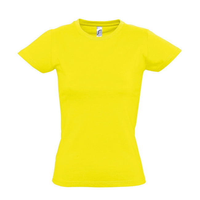Lemon - Back - SOLS Womens-Ladies Imperial Short-Sleeved T-Shirt