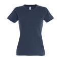 Denim - Front - SOLS Womens-Ladies Imperial Heavy Short Sleeve T-Shirt