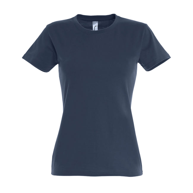 Denim - Front - SOLS Womens-Ladies Imperial Short-Sleeved T-Shirt