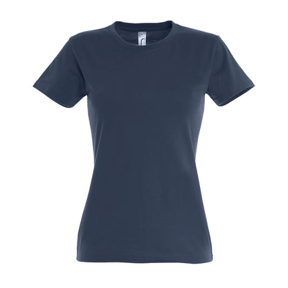 Denim - Front - SOLS Womens-Ladies Imperial Short-Sleeved T-Shirt