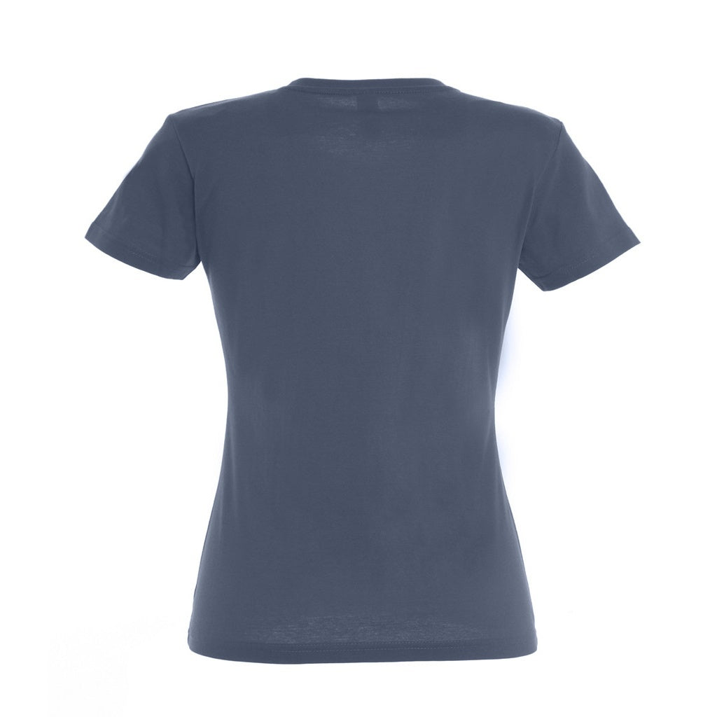 Denim - Back - SOLS Womens-Ladies Imperial Short-Sleeved T-Shirt