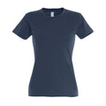 Denim - Back - SOLS Womens-Ladies Imperial Heavy Short Sleeve T-Shirt