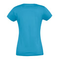 Aqua - Back - SOLS Womens-Ladies Imperial Heavy Short Sleeve T-Shirt