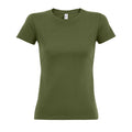 Dark Khaki - Front - SOLS Womens-Ladies Imperial Short-Sleeved T-Shirt