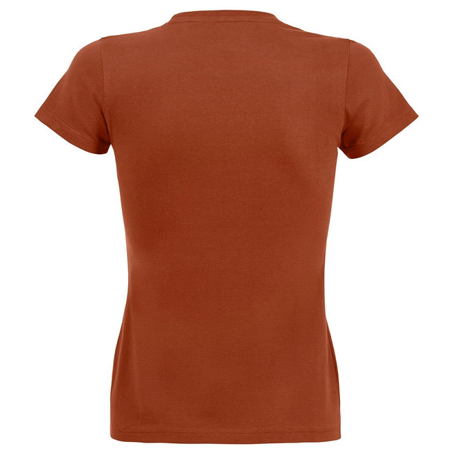 Terracotta - Back - SOLS Womens-Ladies Imperial Heavy Short Sleeve T-Shirt