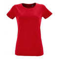 Red - Front - SOLS Womens-Ladies Regent Fit Short Sleeve T-Shirt