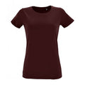 Oxblood - Front - SOLS Womens-Ladies Regent Fit Short Sleeve T-Shirt