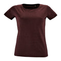 Heather Oxblood - Front - SOLS Womens-Ladies Regent Fit Short Sleeve T-Shirt