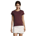 Heather Oxblood - Back - SOLS Womens-Ladies Regent Fit Short Sleeve T-Shirt