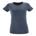 Heather Denim - Front - SOLS Womens-Ladies Regent Fit Short Sleeve T-Shirt