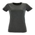Charcoal Marl - Front - SOLS Womens-Ladies Regent Fit Short Sleeve T-Shirt