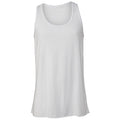 White - Front - Bella + Canvas Youths Girls Flowy Racer Back Tank Top
