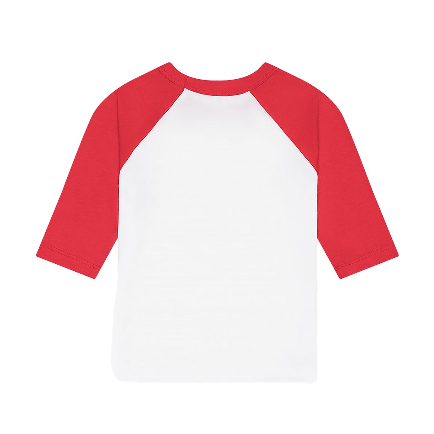White-Red - Back - Bella + Canvas Toddler 3-4 Sleeve Baseball T-Shirt