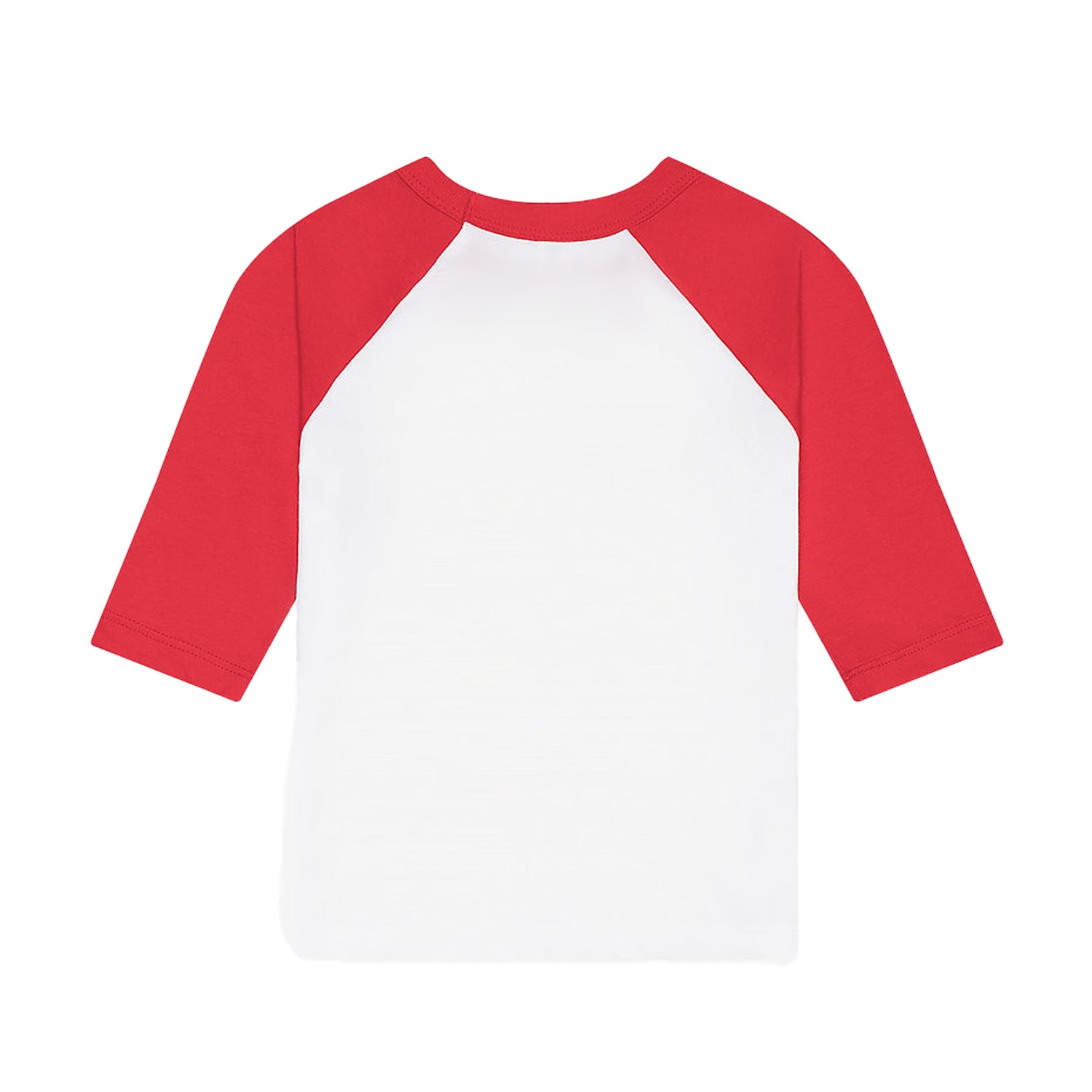 White-Red - Back - Bella + Canvas Toddler 3-4 Sleeve Baseball T-Shirt